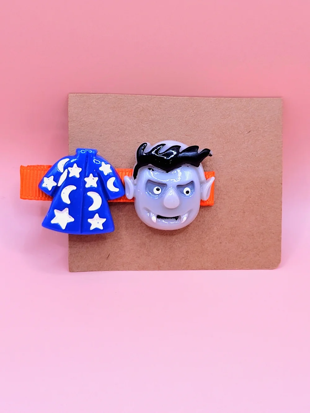 Cute Halloween Character Hair Clips - Pink, White, Black, Orange, Blue, Gray